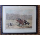 A set of four coloured prints. In reeded and ebonised frames. "Herne Bay Grand Steeple Chase,