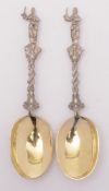 A pair of Victorian silver gilt spoons, maker Charles Boynton, London,