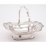 An Edward VII silver swing-handled fruit basket, maker Atkin Brothers, Sheffield,