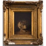 Circle of William Huggins [1820-1884]-
Study of a cat:-
oil on board
12.5 x 9cm.