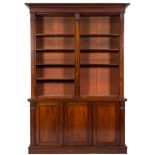 A Victorian mahogany library bookcase:,