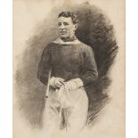 Heywood Hardy [1842-1933]-
Portrait of a jockey, three-quarter length,