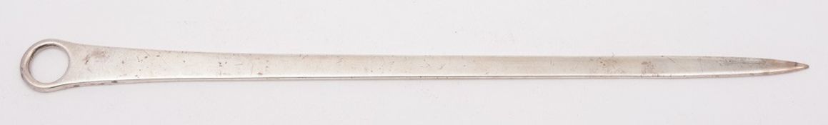 A George III silver meat skewer, maker Thomas Oliphant, London, 1801:, 33cm. long, 3.