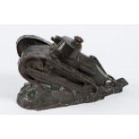 Pierre-Felix Fix-Masseau (French 1869-1937)
A bronze model of a World War I Renault FT17 Tank: