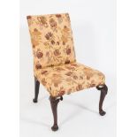 A George II carved mahogany side chair:,