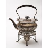 A George V silver kettle, stand and burner, maker William Hutton & Sons Ltd, Sheffield,