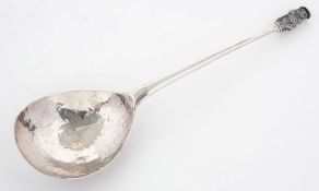WITHDRAWN  LOT     A George II silver apostle spoon, maker IR ? possibly Isaac Ribouleau, London,