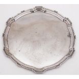 A silver presentation salver, maker William Neale Ltd, Birmingham 1936:,