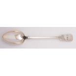 A George IV provincial silver serving spoon, maker William Woodman, Exeter, 1836:, initialled, 31cm.