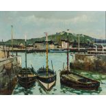 * Jacques Bouyssou [1926-1997]-
Cherbourg Harbour:-
signed,