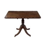 A Regency mahogany and inlaid breakfast table:,