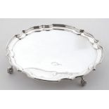 An Elizabeth II silver salver, maker E.A.W.