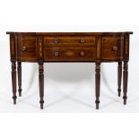 A Regency mahogany and inlaid sideboard:,