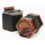 A Lackenal patent concertina: with paper and leather bellows,