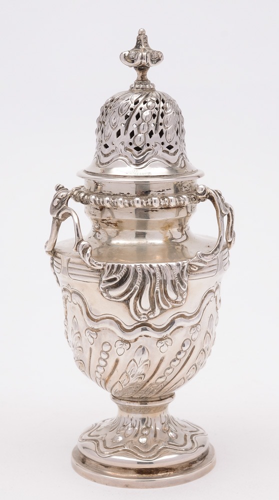 An Edward VII silver sugar caster, maker William Comyns, London,