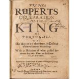 CIVIL WAR : a collection of ten English Civil War pamphlets - ' Prince Ruperts Declaration to the