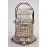 An Austrian silver swing-handled basket, maker AB, Vienna, 1855: of circular outline,