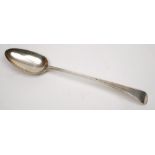 A George III silver Old English and thread pattern basting spoon, maker Richard Crossley, London,