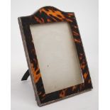 A George V tortoiseshell and silver mounted picture frame, maker Charles Dumenil, London,