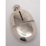 A large Edward VII silver spirit flask, maker William Hutton & Sons Ltd, London,