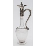 A Victorian silver mounted claret jug, maker George Richards & Edward Brown, London,