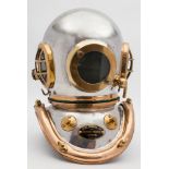 A tinned 6-bolt Admiralty pattern diving helmet by Siebe Gorman & Co Ltd, London:,