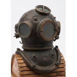 A 6-bolt diving helmet by Siebe Gorman & Co,London:, numbered '15383' to corselet,