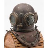 A 12-bolt diving helmet by Siebe Gorman & Co, London:,