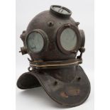A Continental style 3-bolt diving helmet by Siebe Gorman & Co, London:,