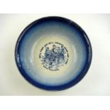 An early 20th century Staffordshire blue and white transfer print dish of the Gordon Highlanders:,