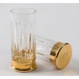 A pair of silver gilt mounted shot gun cartridge glasses by Asprey, London:,