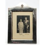 King George VI (1895-1952) and Elizabeth the Queen Mother (1900-2002) signed photograph in an