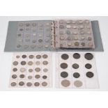 A collection of 17th century and later coins GB and foreign: contained in an album.