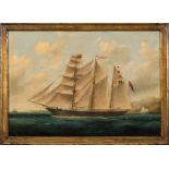 Joseph Loy [mid 19th Century]- Caroline of Salcombe off Dartmouth:- signed,