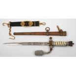 A Third Reich period Kriegsmarine Officer's dagger by WKC:,