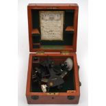 An Air Ministry (Coastal Command) issue 3 1/2 inch radius vernier sextant by Henry Hughes & Son,