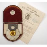 A leather cased Chart Course Indicator by Lilley & Son's, London,