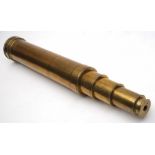 A 3 inch brass four draw telescope by Dollond, London, signed as per title to tube:,