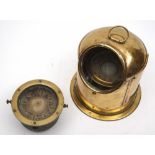 A 4 inch liquid filled yacht binnacle compass together with one other 4inch compass:,