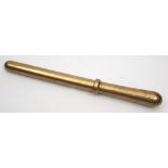 A late 19th /early 20th century brass belaying pin:, 39cm long.