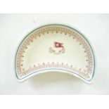 A White Star Line Lusol Ware vegetable dish:, with crest to centre, makers marks Keeling & Co Ltd,