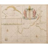 After Captain Greenvile Collins 'Fowy & Mounts Bay' handcoloured engraved chart:,