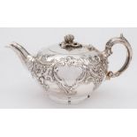 A Victorian silver teapot, maker Edward, John & William Barnard, London,