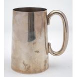 A George V silver mug, maker Walker & Hall, Sheffield,