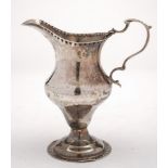 A George III silver pedestal cream jug, maker Benjamin Montigue, London,