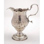A George III silver pedestal cream jug, maker Charles Hougham, London,