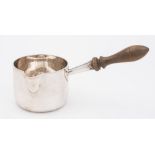 A George III silver saucepan, maker's mark illegible, London,