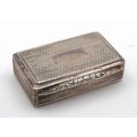 A George IV silver snuff box maker TS, possibly Thomas Shaw, Birmingham,