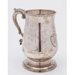 A George III silver mug, maker Peter & Ann Bateman, London, 1792: crested and initialled,