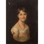Circle of John Hoppner [1758-1810]- Portrait of a young girl:,